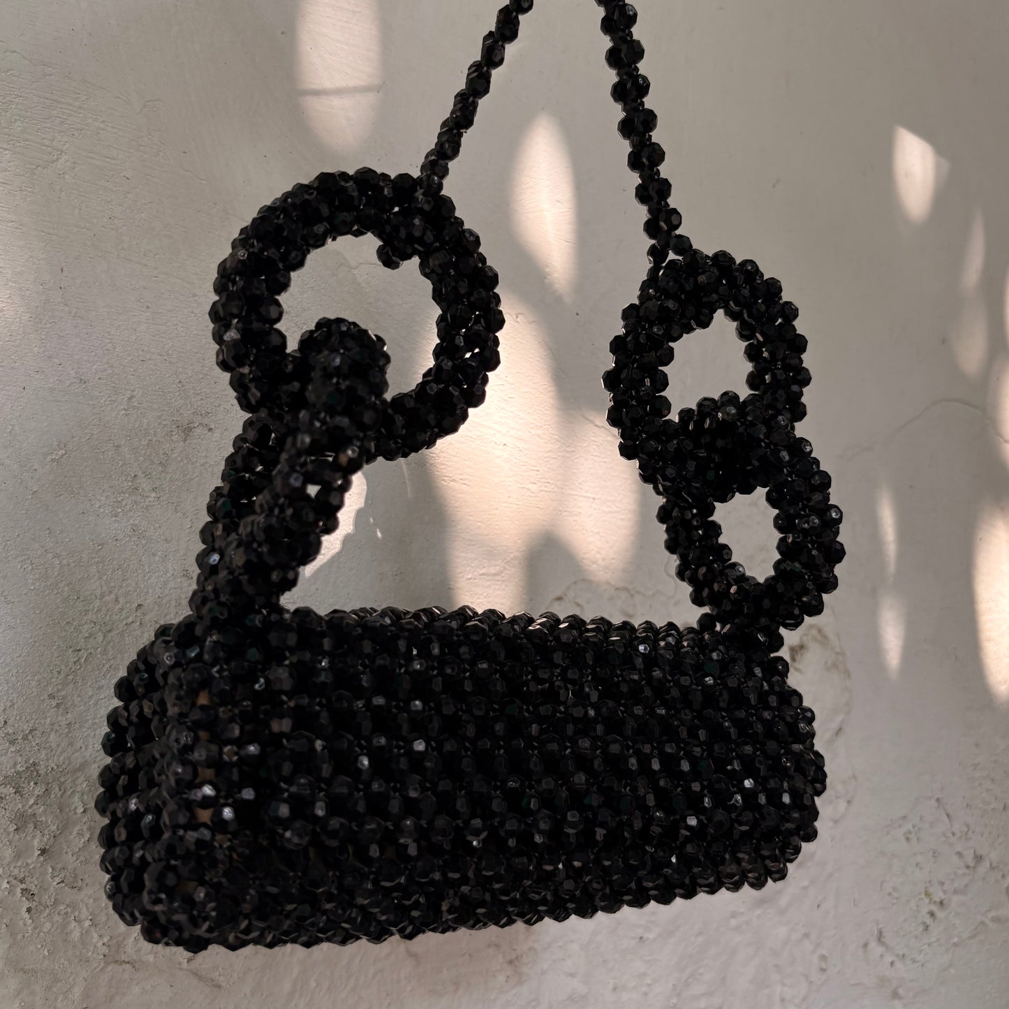 Noir Beaded Loop Bag